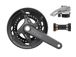 8 Speed Medium Gears - 46-30 Shimano Cues Crankset / Shimano Deore Front Derailleur 170mm Cranks